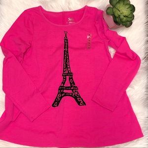T-shirt Manches Longues Fille Justice 'Girls Justice' Noir, Taille 7 - Neuf Avec étiquettes